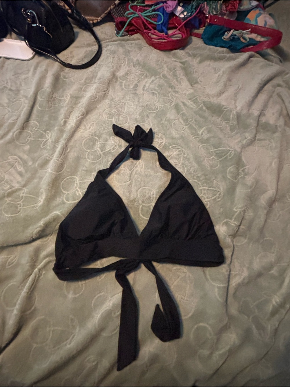 Classic Black Halter Bikini Top